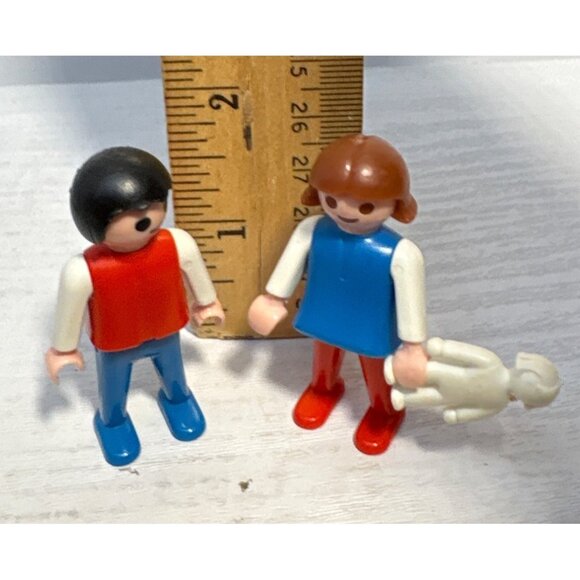 Playmobil Family Figures With Accessories Vintage 1981 & 1974 Geobra - Picture 3 of 13